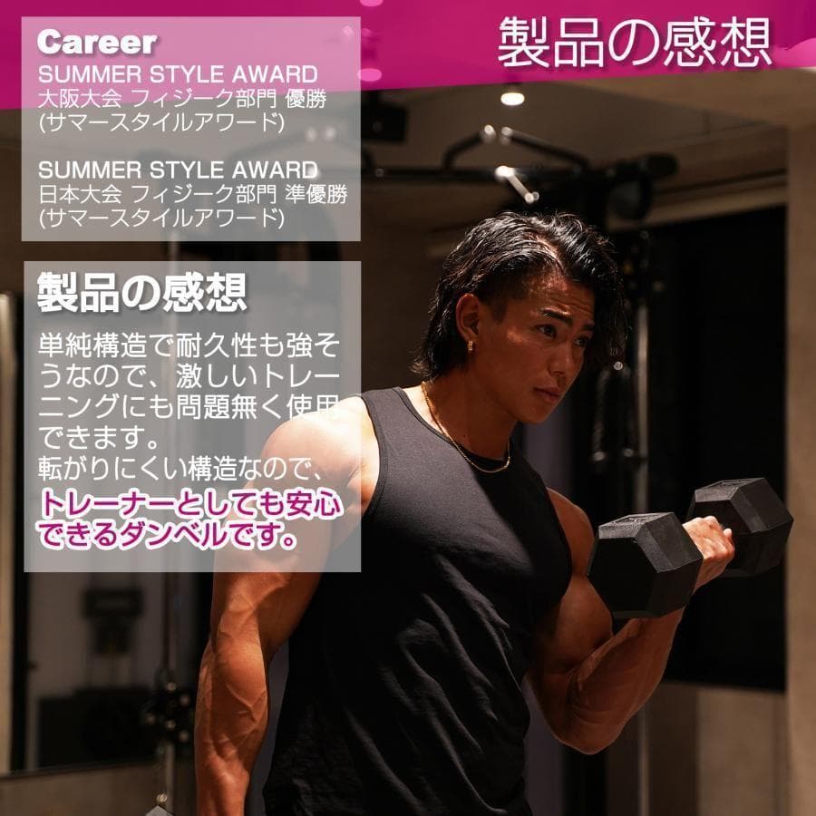 ダンベル 20kg 2個セット スタイリッシュ 六角 筋トレ 623