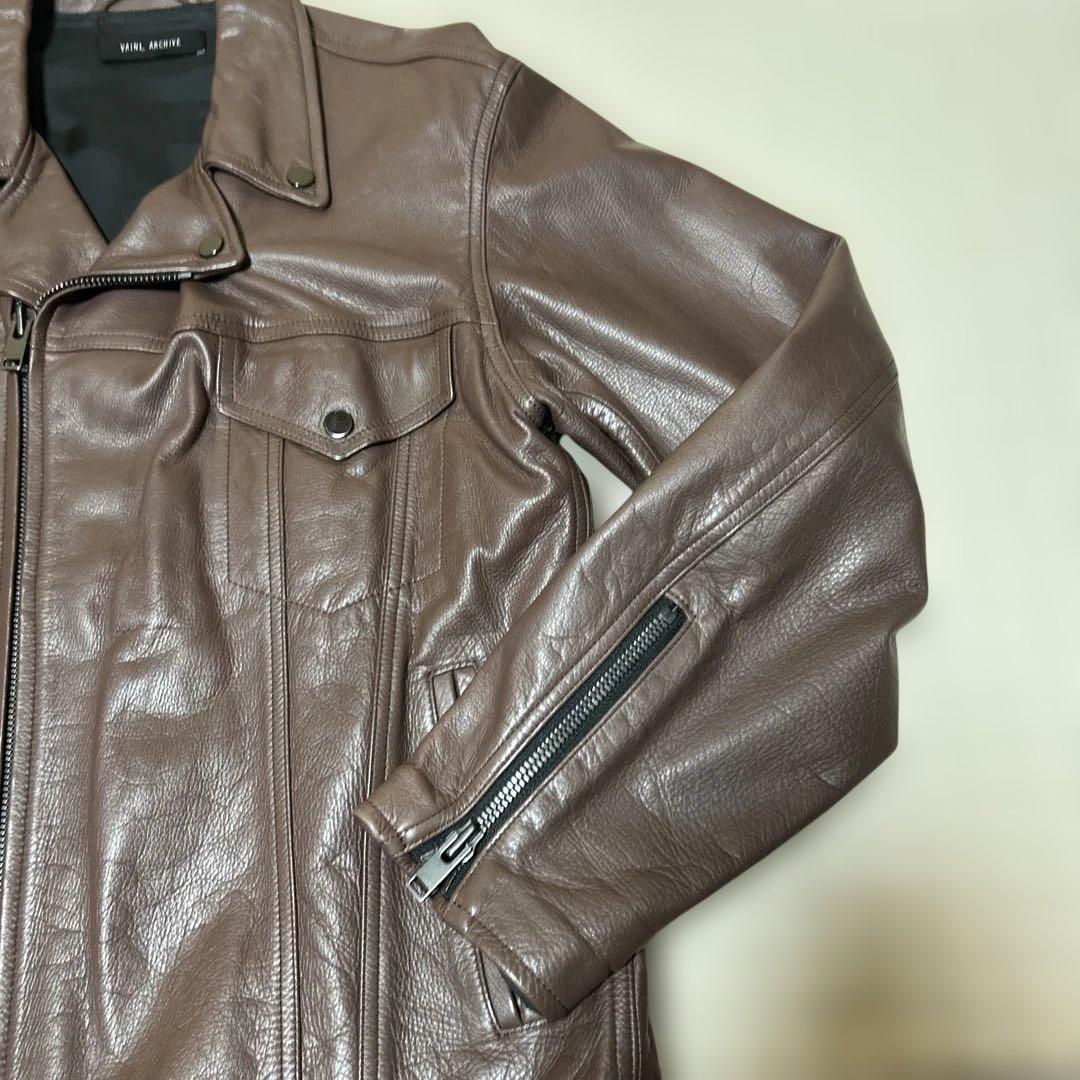 VAINL ARCHIVE COW LEATHERジャケット：L