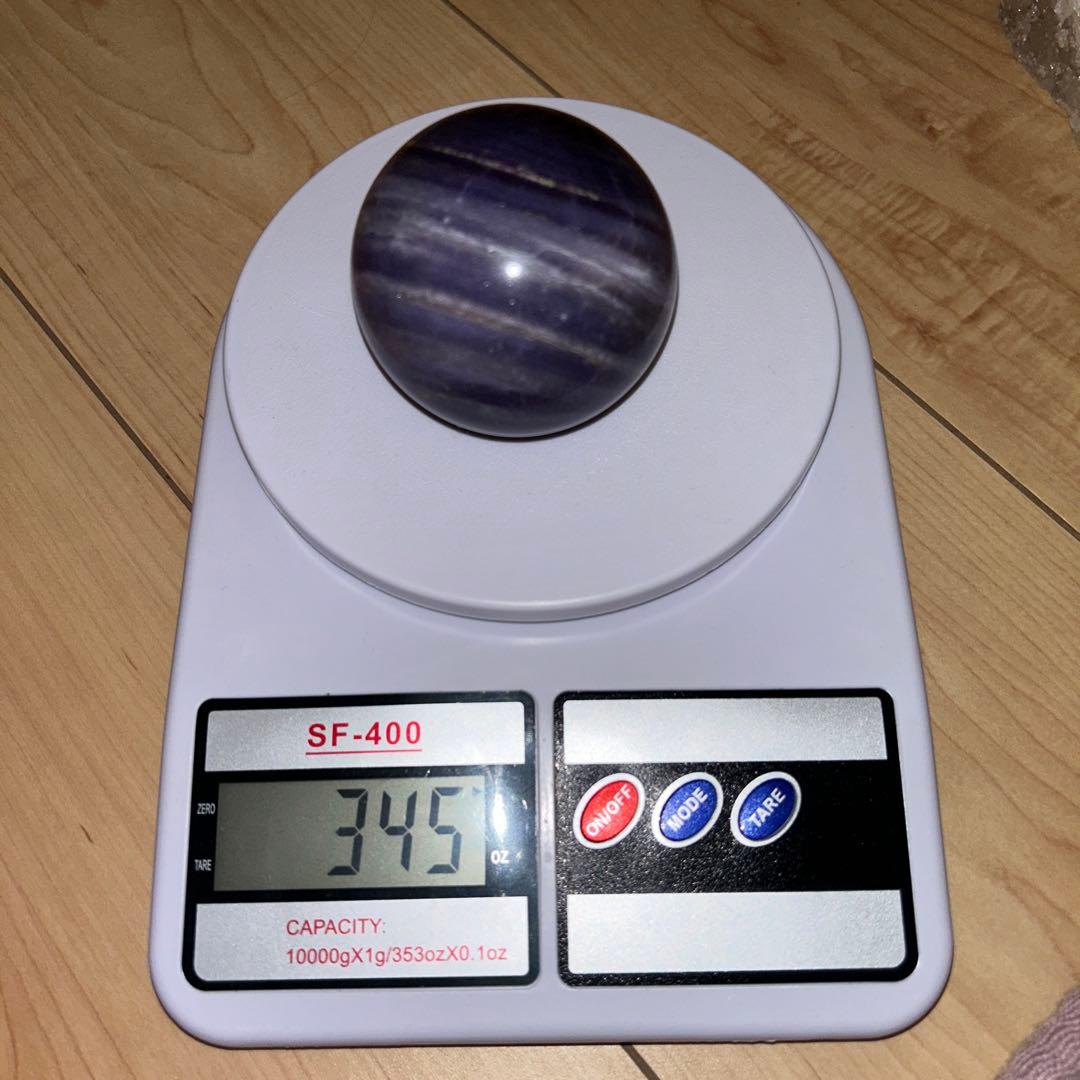 シルキーフローライト スフィア 60ミリ 345g 天然石