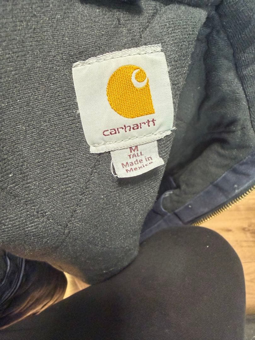 Carhartt ダックジャケット ネイビー M フェード感有　ワークジャケット