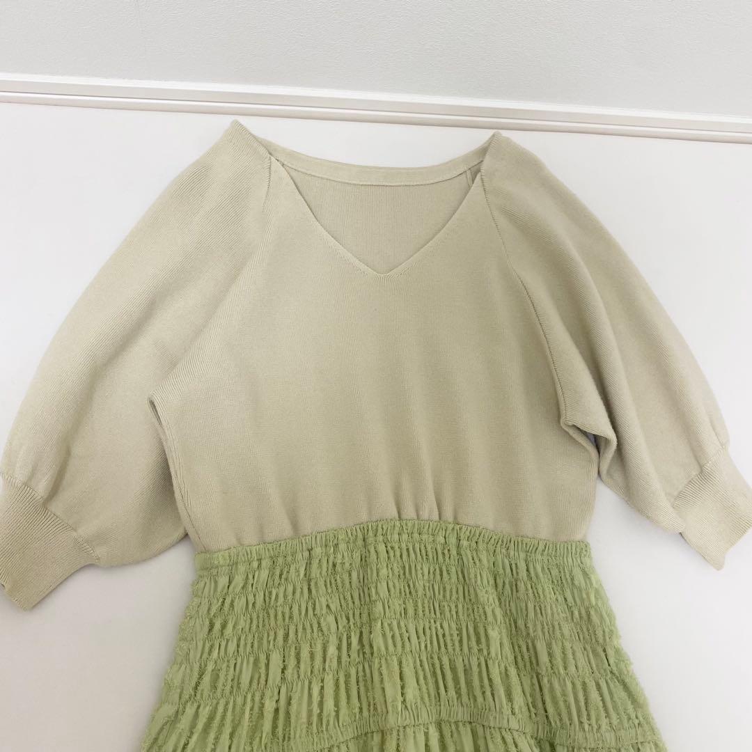 CELFORD セルフォード　カットJQニットコンビワンピース　ワンピース