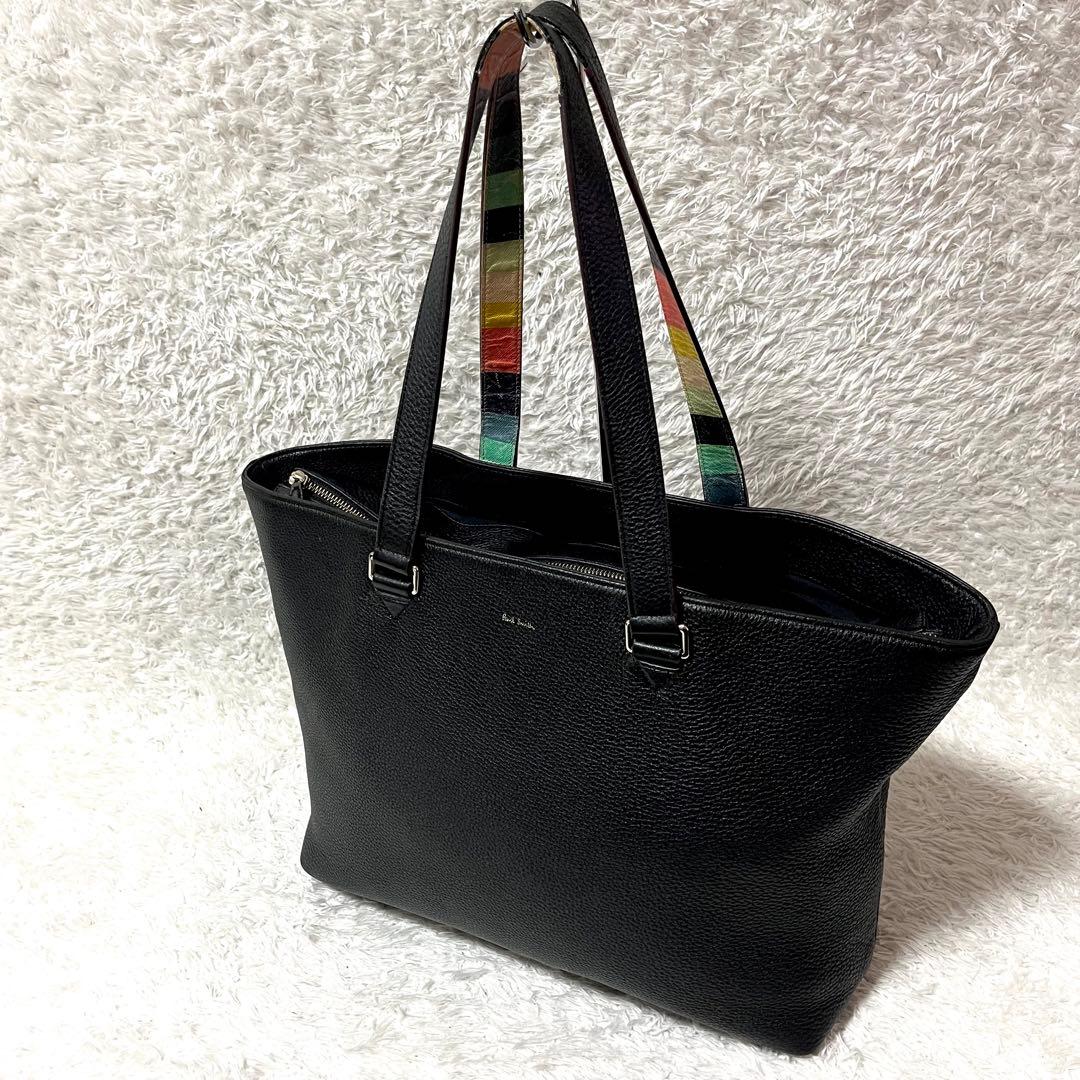 ✨入手困難✨ポールスミス トートバッグ オールレザー マルチストライプ A4可能