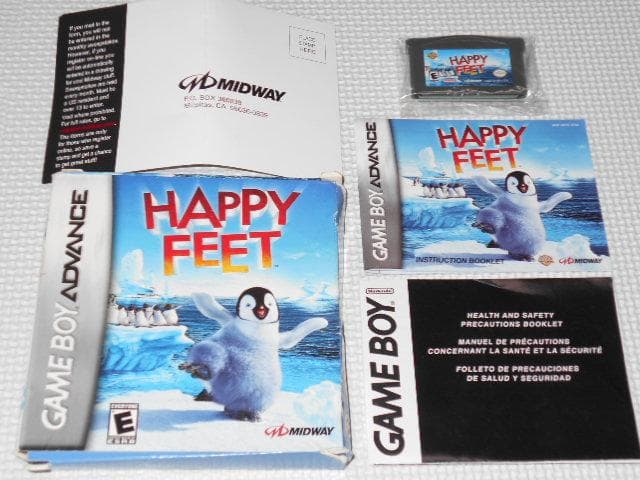 GBA★HAPPY FEET 海外版 端子清掃済み★箱付・説明書付・ソフト付