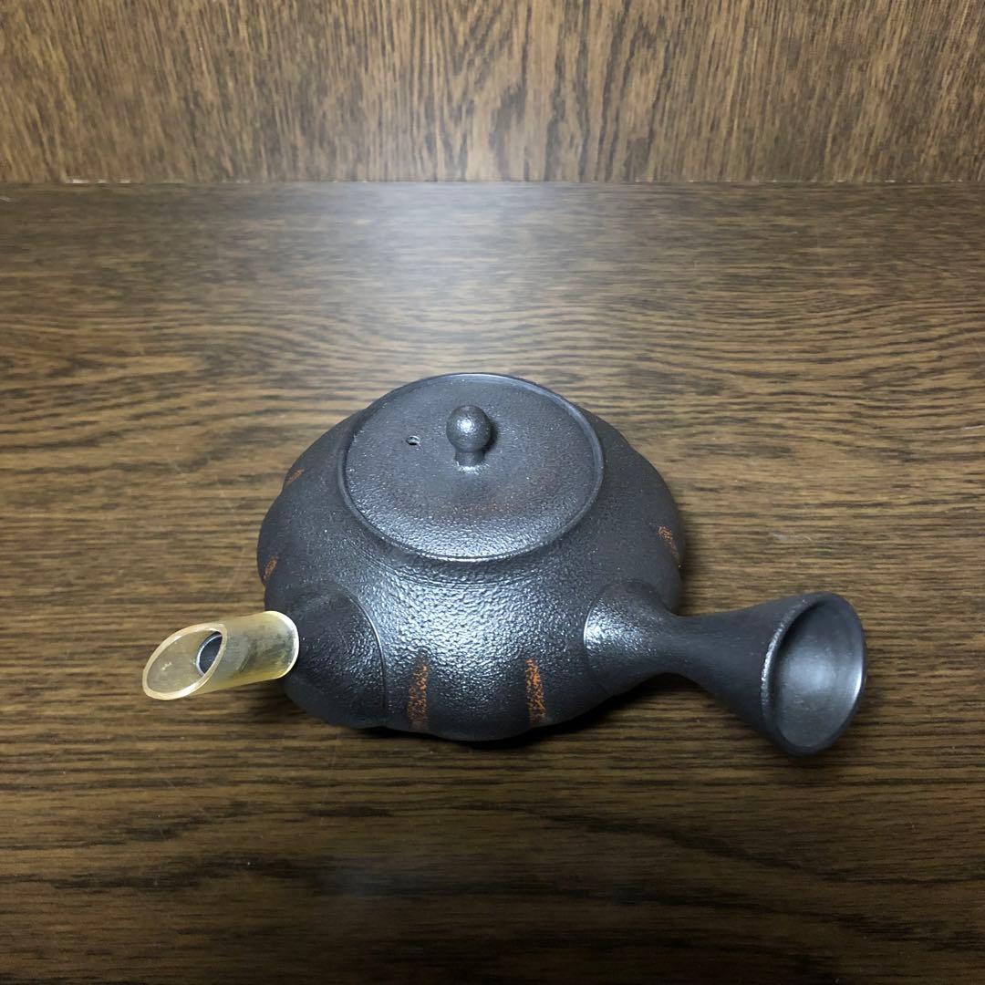 常滑焼 黒泥 茶注 梅原玉堂
