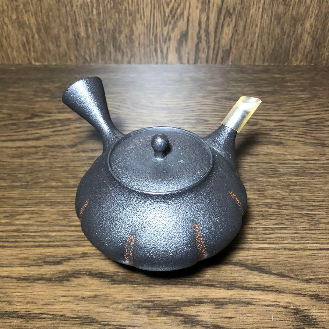 常滑焼 黒泥 茶注 梅原玉堂