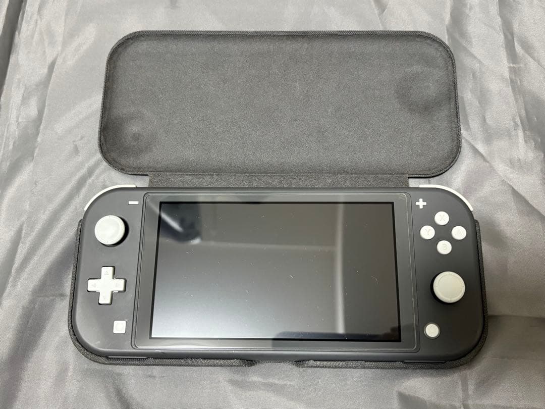 ニンテンドースイッチライト　グレー 本体（保護ガラス付）　ケース付16GB付き