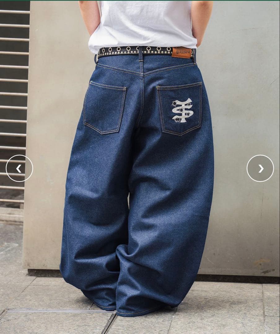 【完売品】ザッツライフ　リジットデニムネイビーL