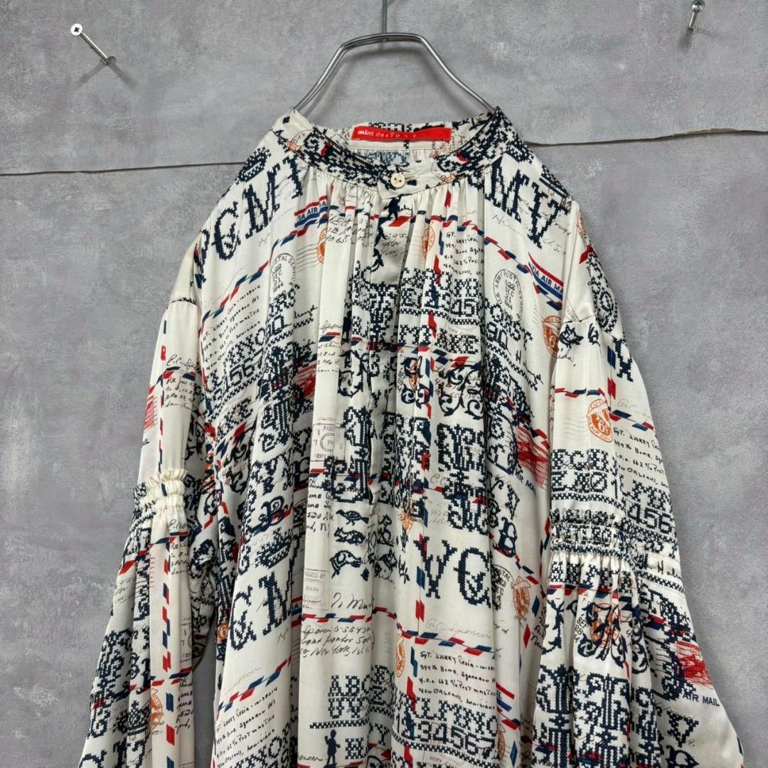 mint designs ミントデザインズ 総柄ワンピース　日本製 N1153