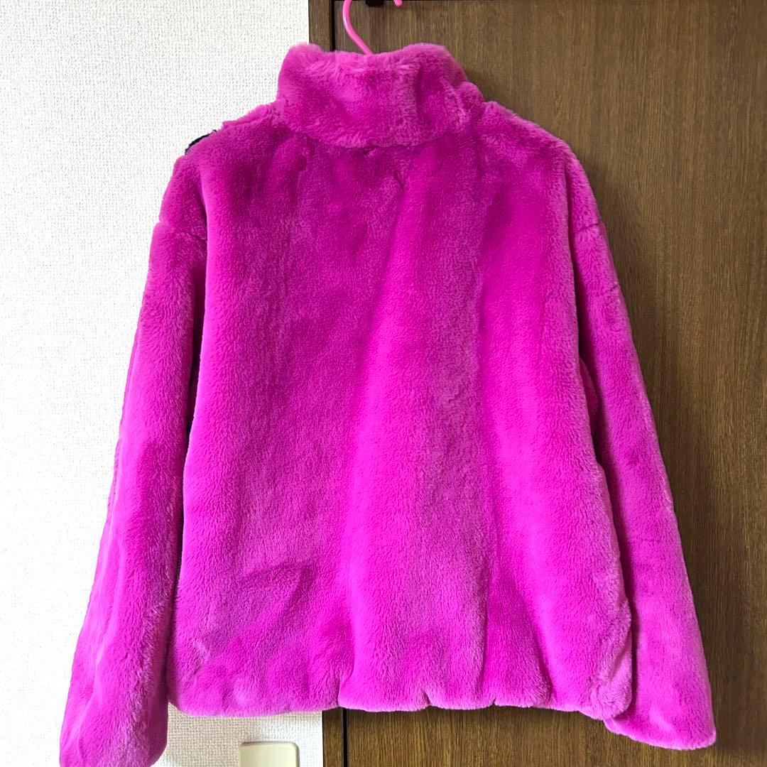 NIKE M フェイクファージャケット ピンク