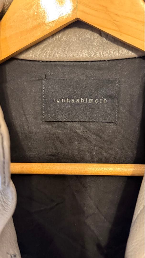junhashimoto ボタンレザーシャツジャケット/ジュンハシモト