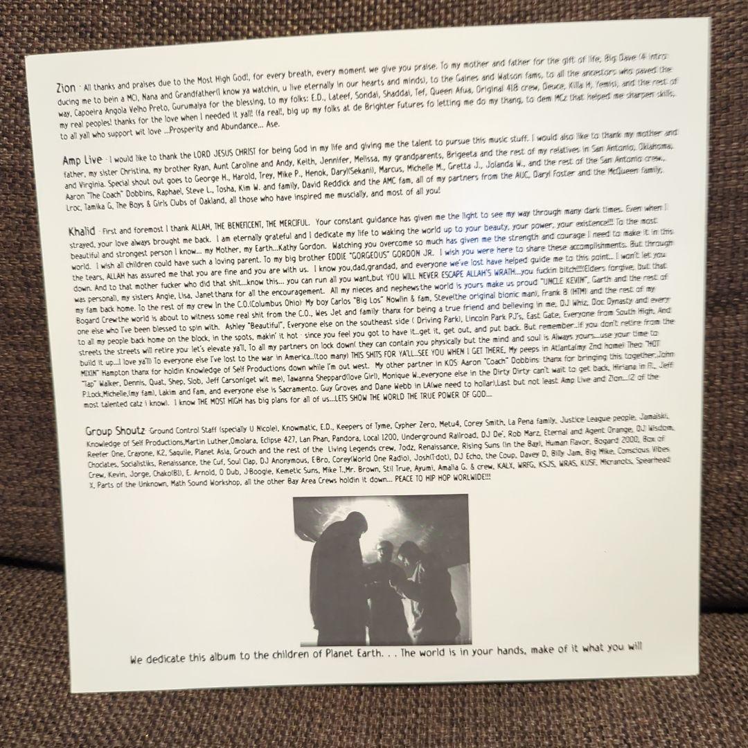 洋楽 zion i /mind over matter 2LP