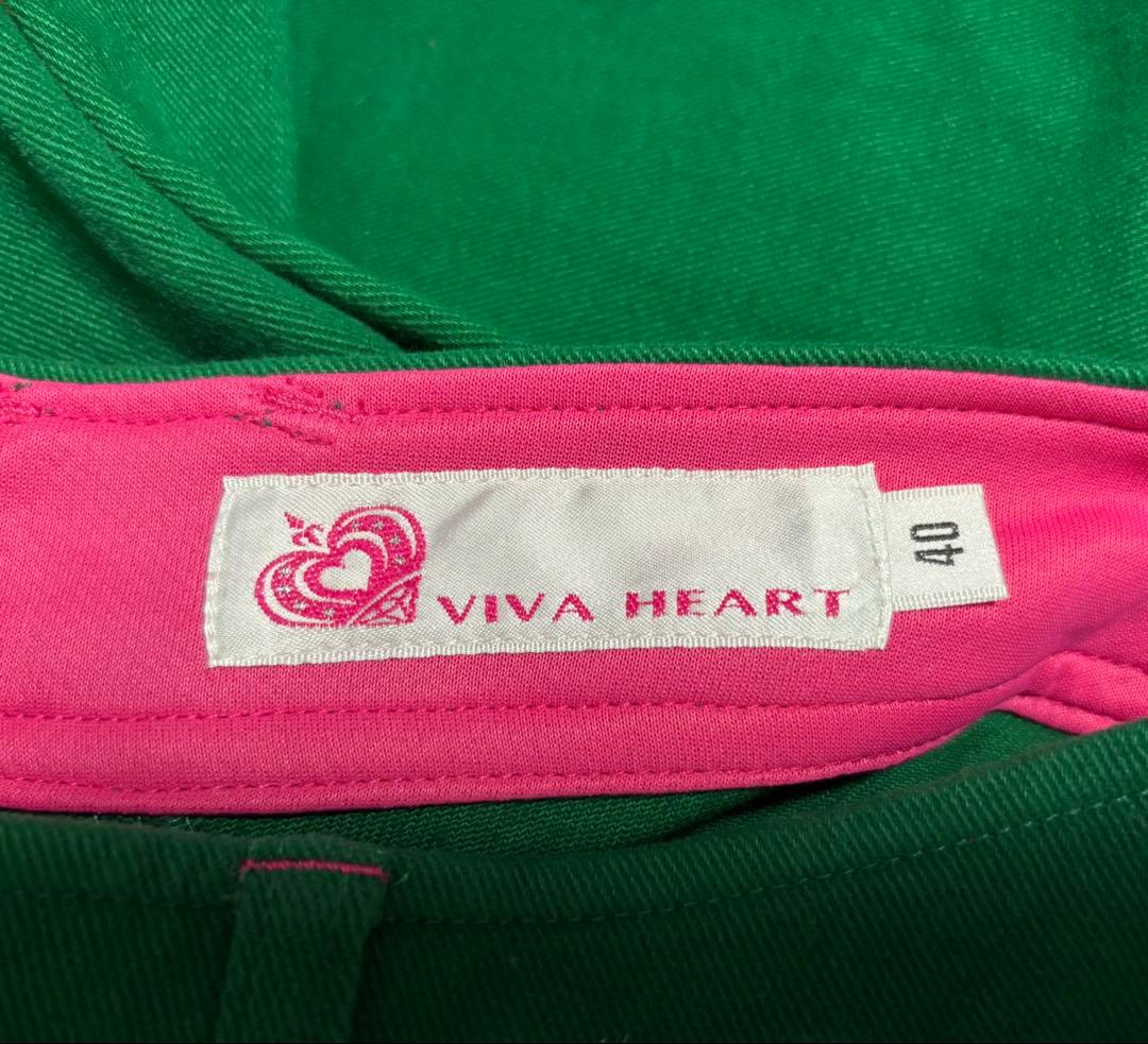 VIVA HEART ビバハート ゴルフパンツ レディース サイズ40 グリーン