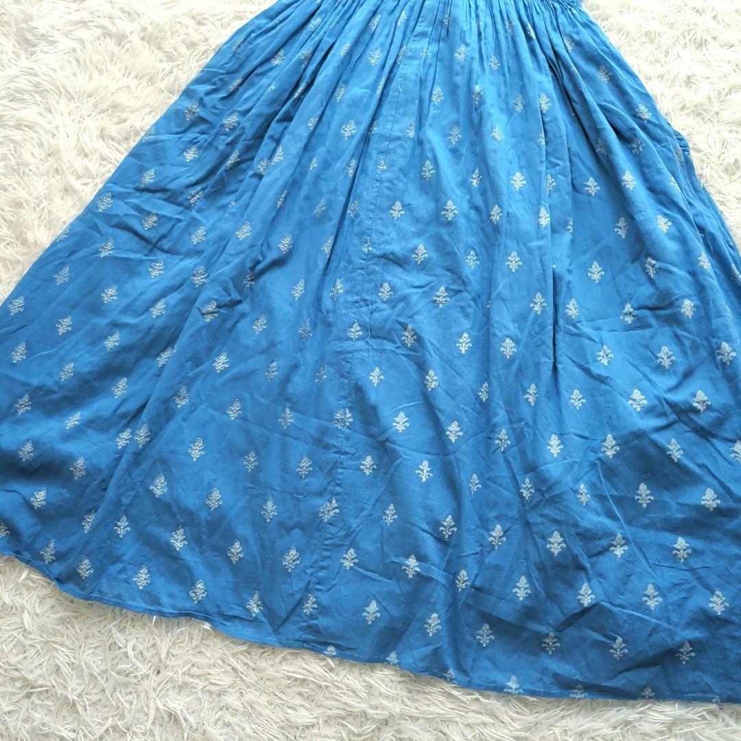完売品♡22SS ヌキテパ フォイルプリントドレス エスニック ワンピース F