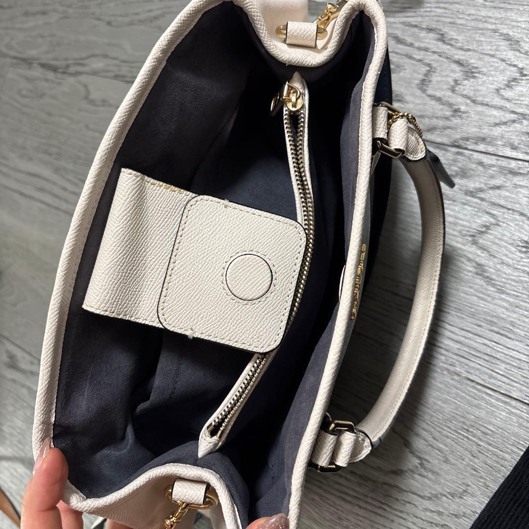 COACH トートバッグ ネイビー/ホワイト　値下げしました