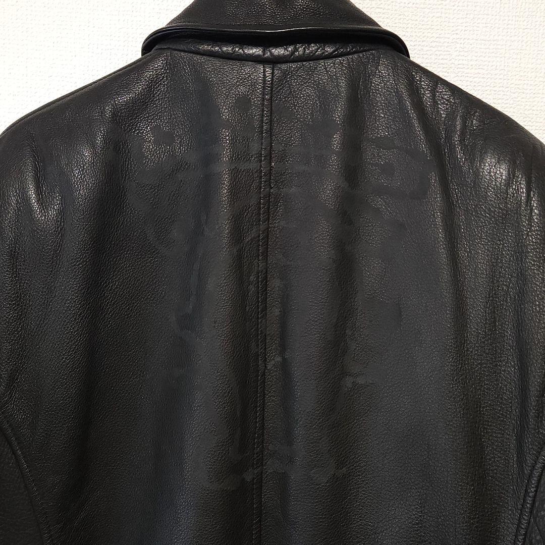Vintage LATGARTH 牛革 カウハイド リアルレザーカーコート レザ