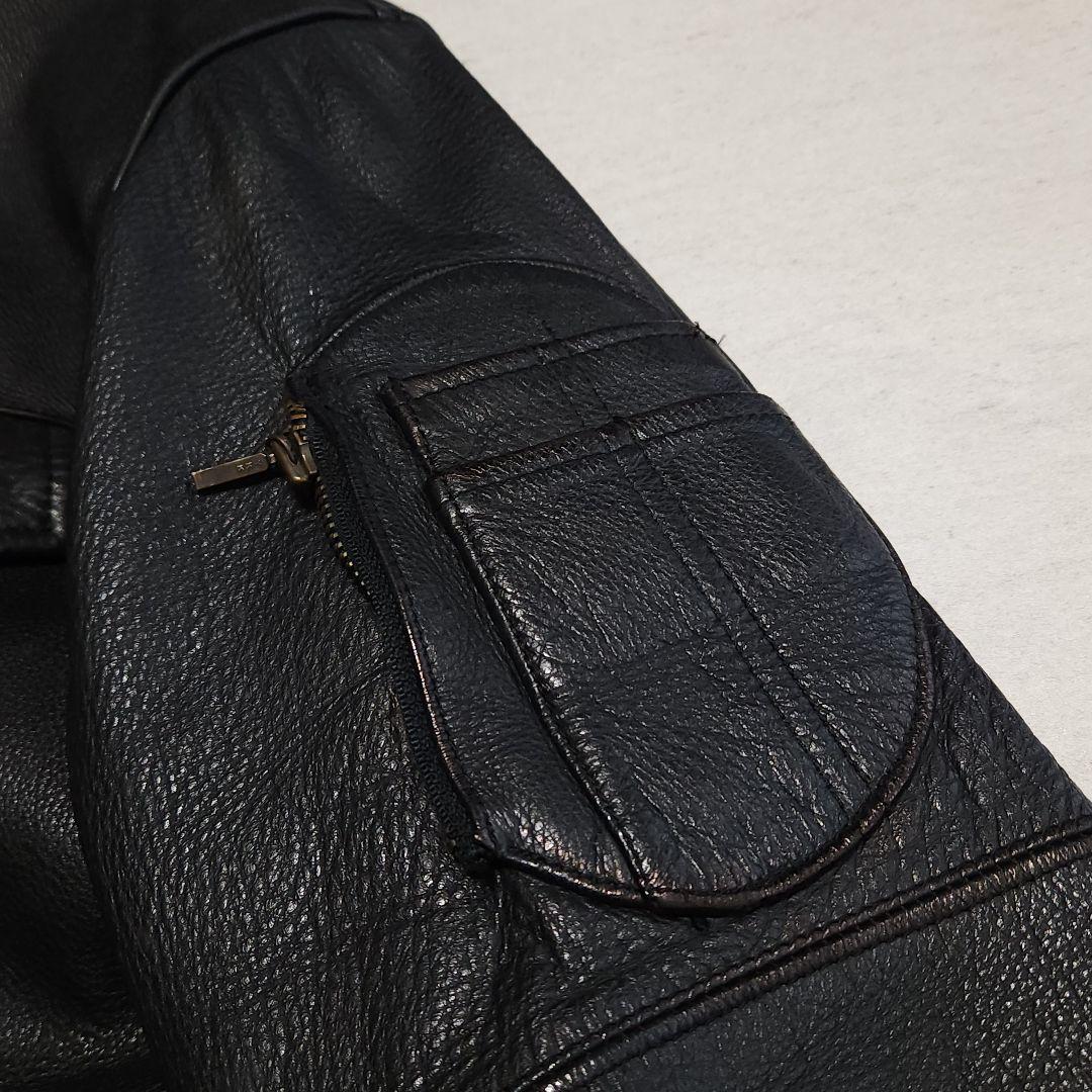 Vintage LATGARTH 牛革 カウハイド リアルレザーカーコート レザ