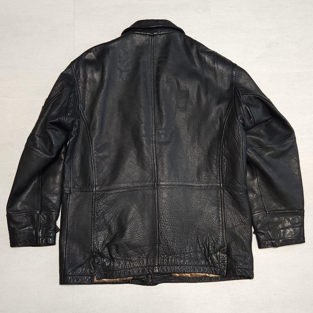 Vintage LATGARTH 牛革 カウハイド リアルレザーカーコート レザ