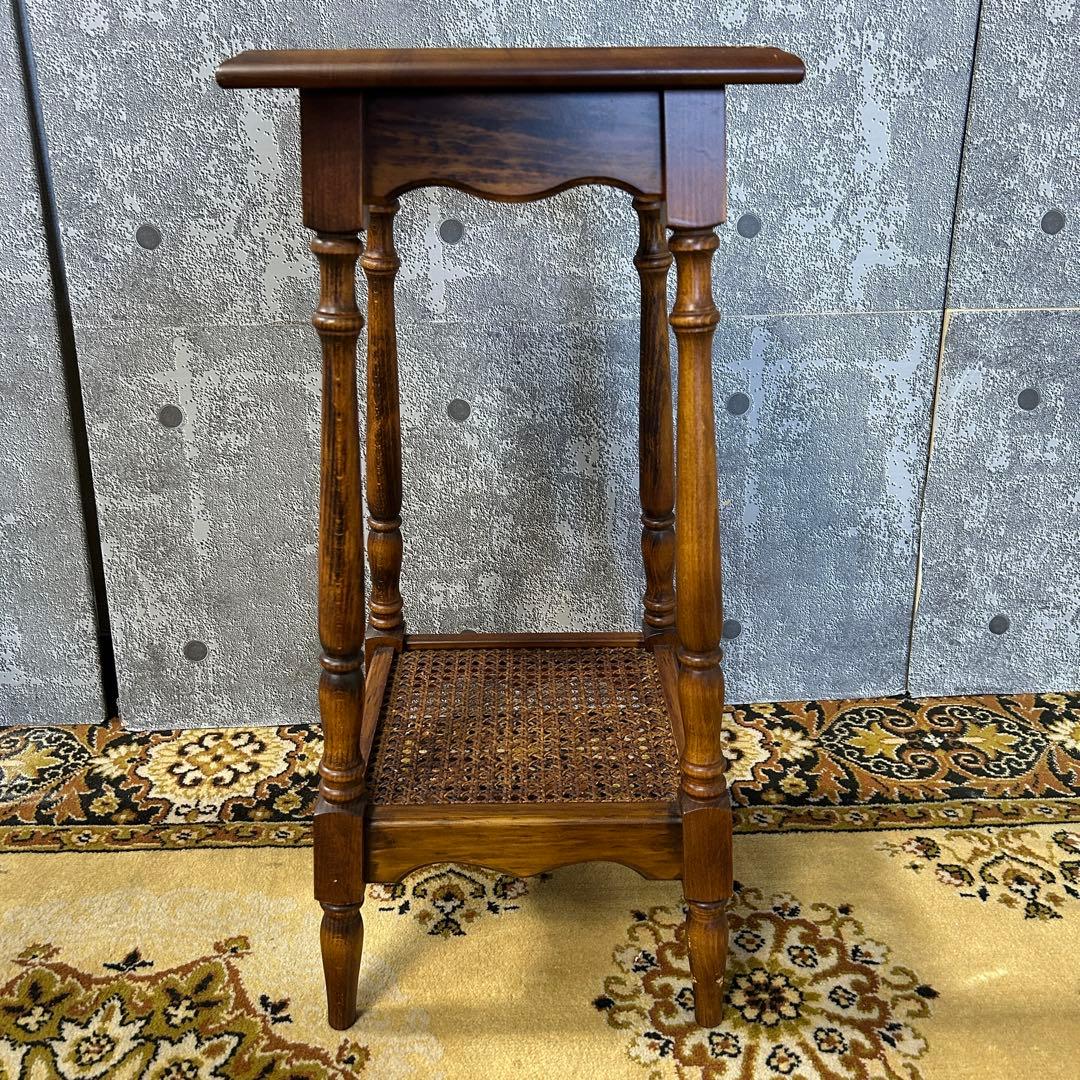꧁カリモク家具 karimoku꧂フラワースタンド 花台 ラタン