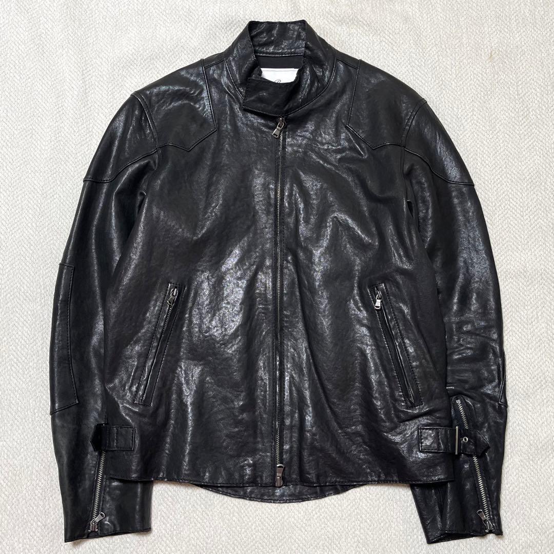 美品 BEAMS 本革 レザーライダース Y2K アーカイブ
