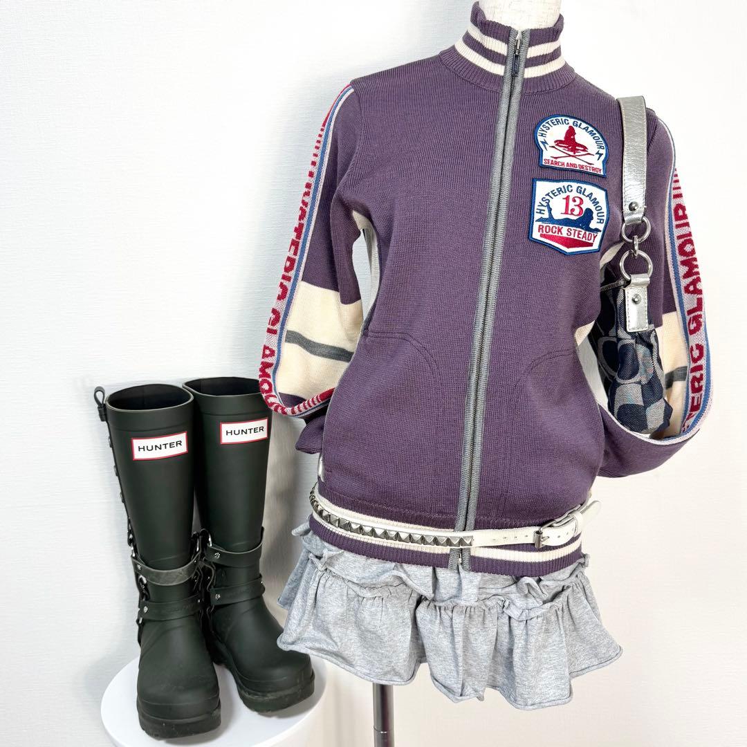 y2k❤️HYSTERIC GLAMOUR ロゴ ワッペン トラックジャケット