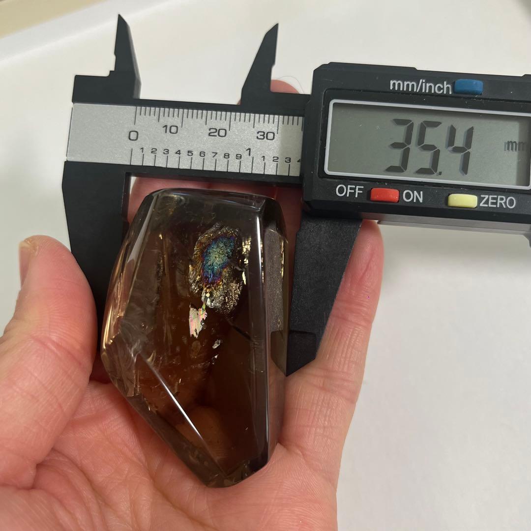 【天然石】スモーキー(ゼウス)シトリンクォーツ　フリーカット　専用箱付き 75g