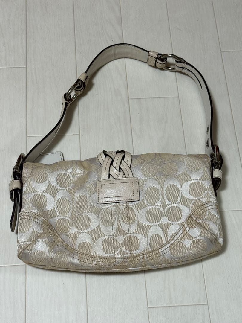 COACH ワンショルダー ソーホー シグネチャー ホワイト 白　6280