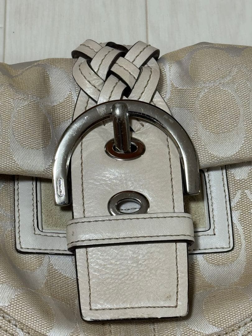 COACH ワンショルダー ソーホー シグネチャー ホワイト 白　6280