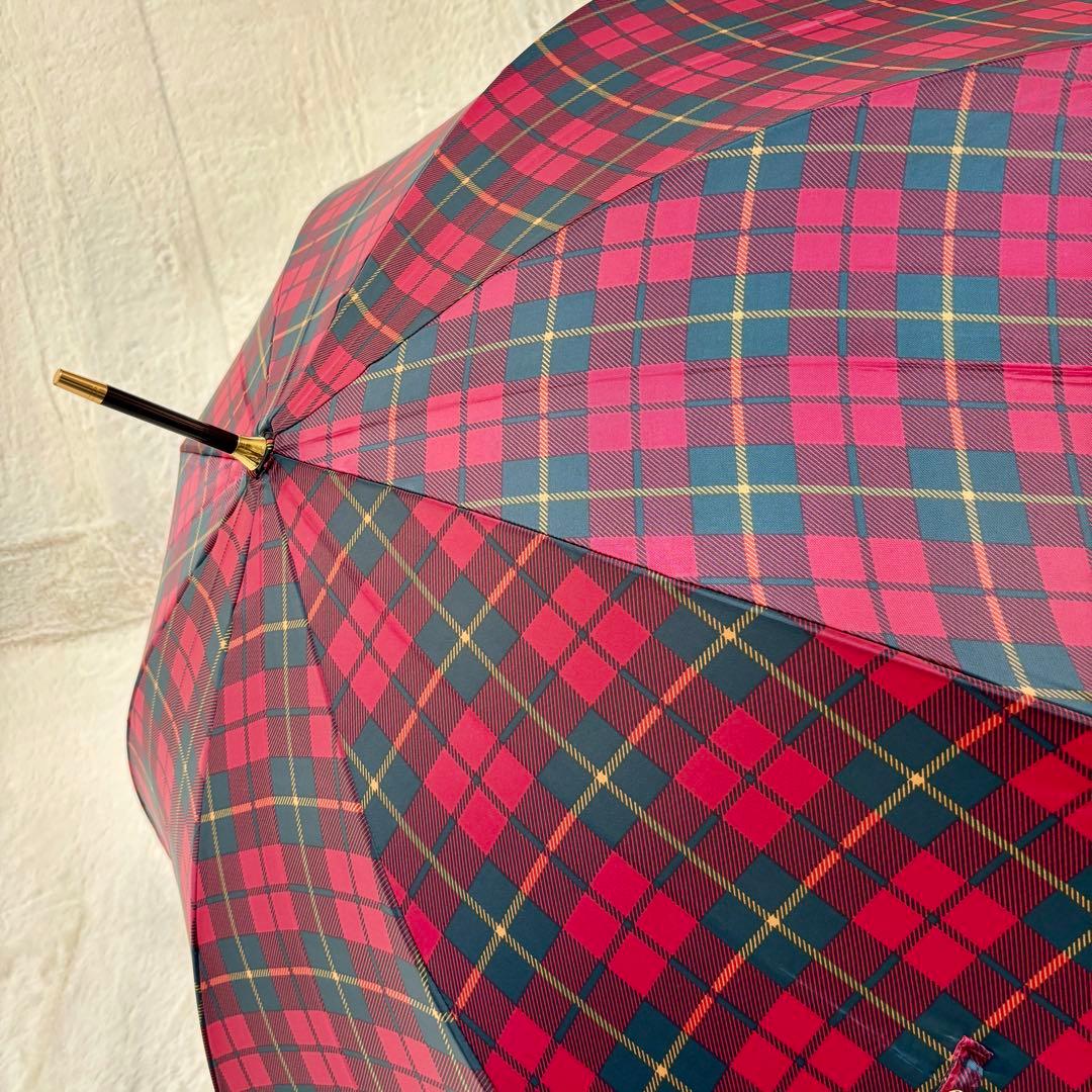 ◆新品◆未使用◆YSL イヴ・サンローラン チェック柄　雨傘　長傘