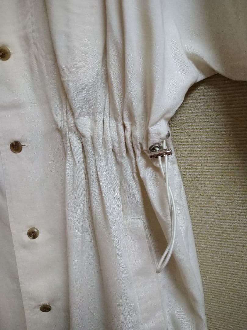 Dignite collier　アイボリー 長袖シャツワンピース