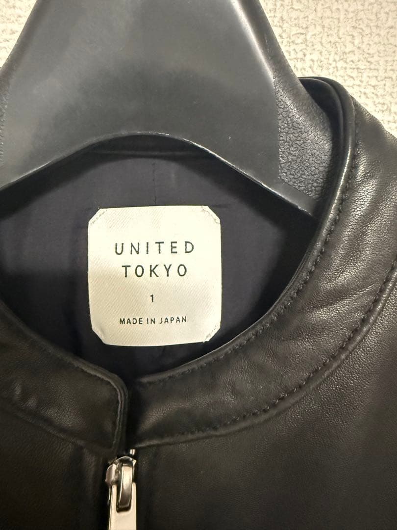 【美品】UNITED TOKYO ラムレザー シングルジャケット ライダース