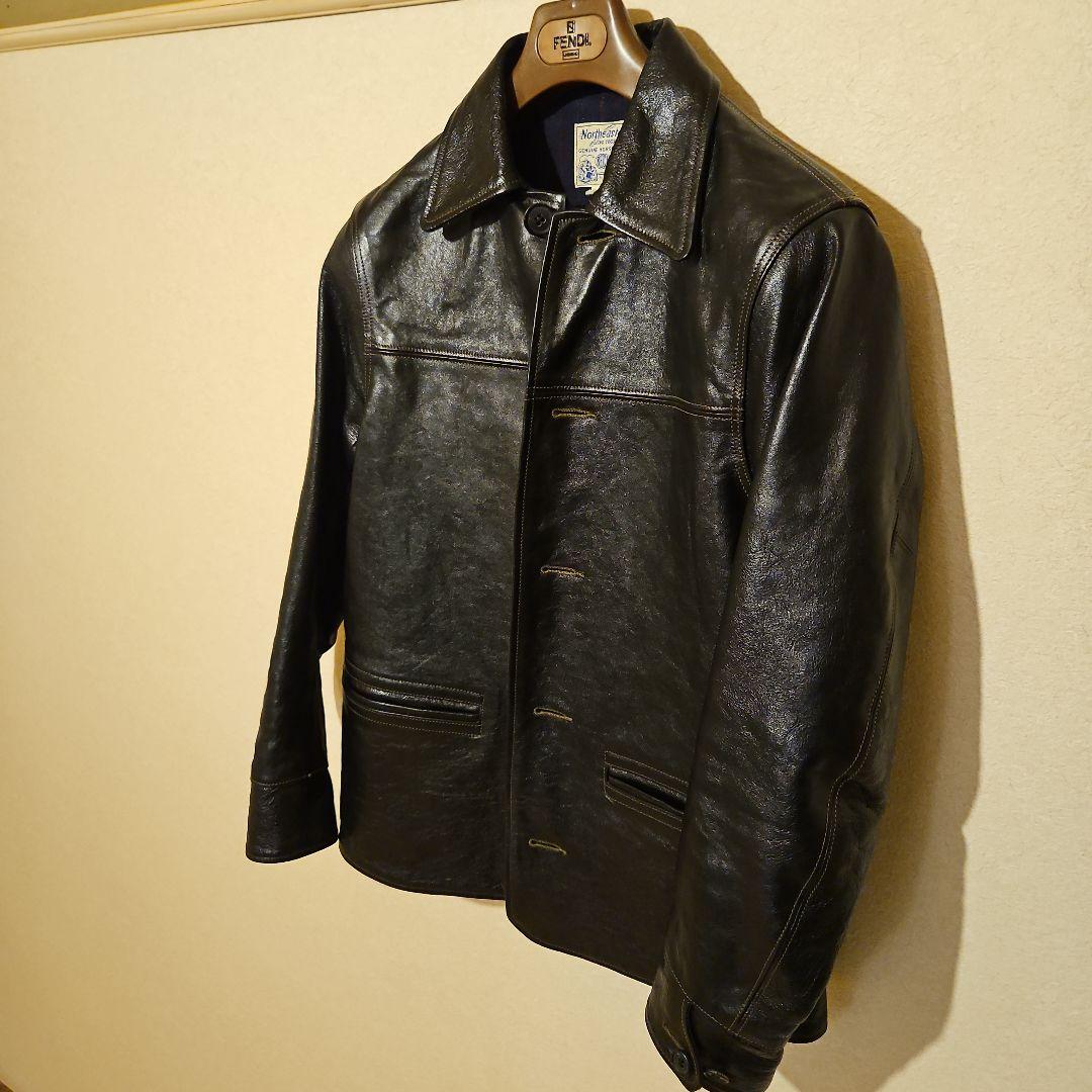 s*o様 ほぼ新品 ホースハイド トイズマッコイ カーコート レザージャケット