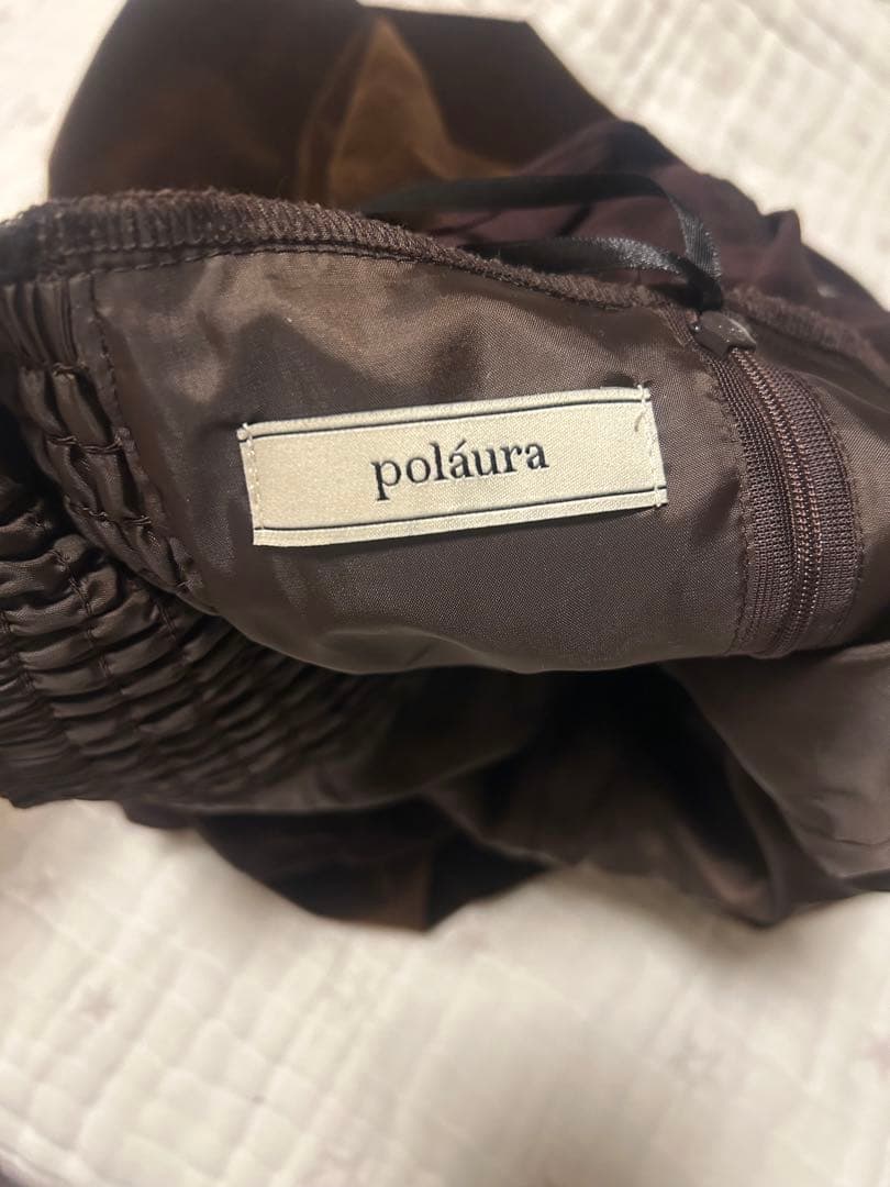 polaura ポローラ ベロアビスチェバルーントップス　ブラウン
