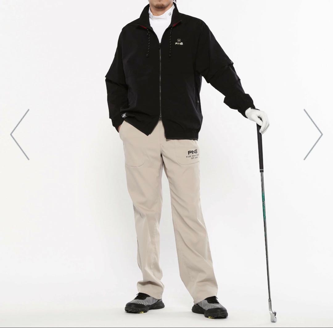 新品定価3.2万 PING APPAREL 2WAYフルジップブルゾン ブラック
