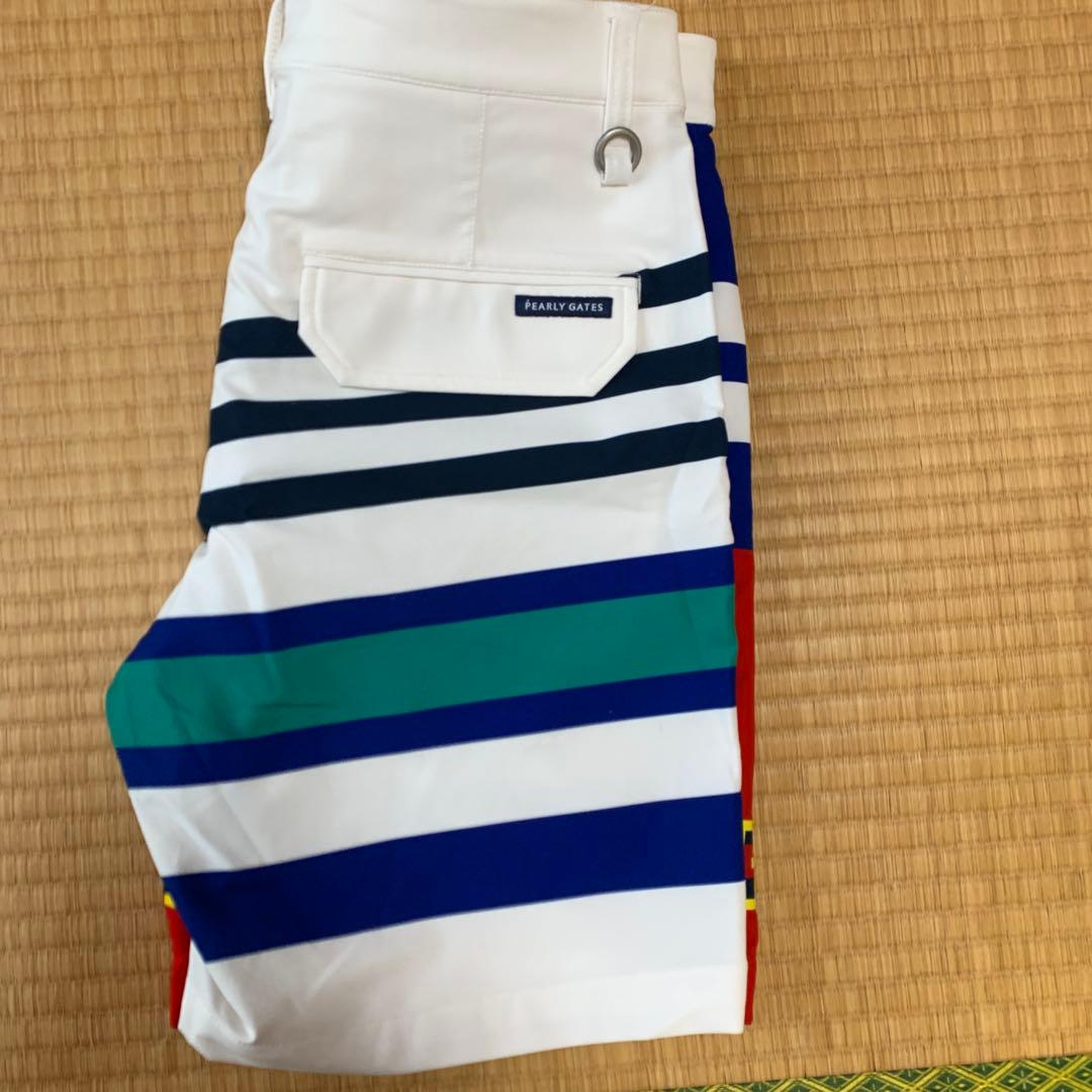PEARLY GATES ストライプショートパンツ