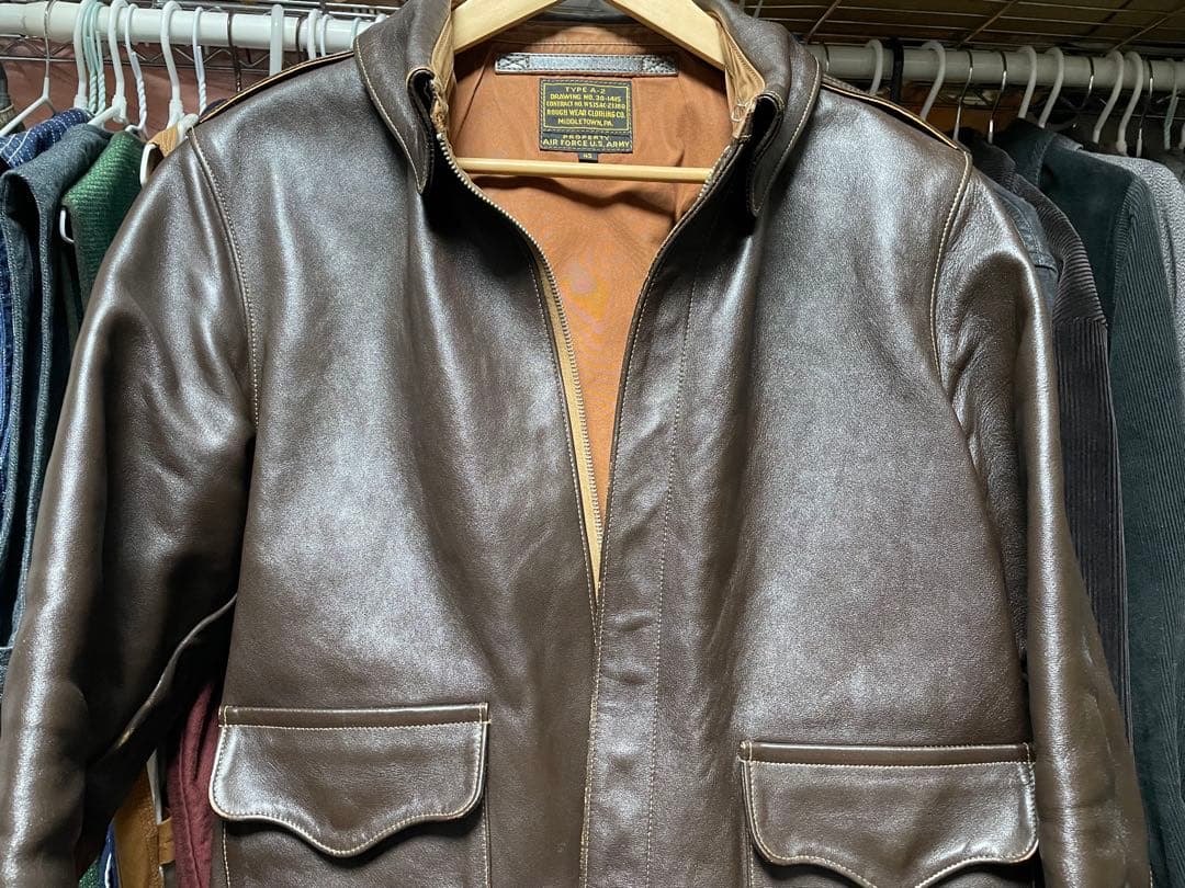 リアルマッコイズ　Rough Wear A-2 レザージャケット サイズ42