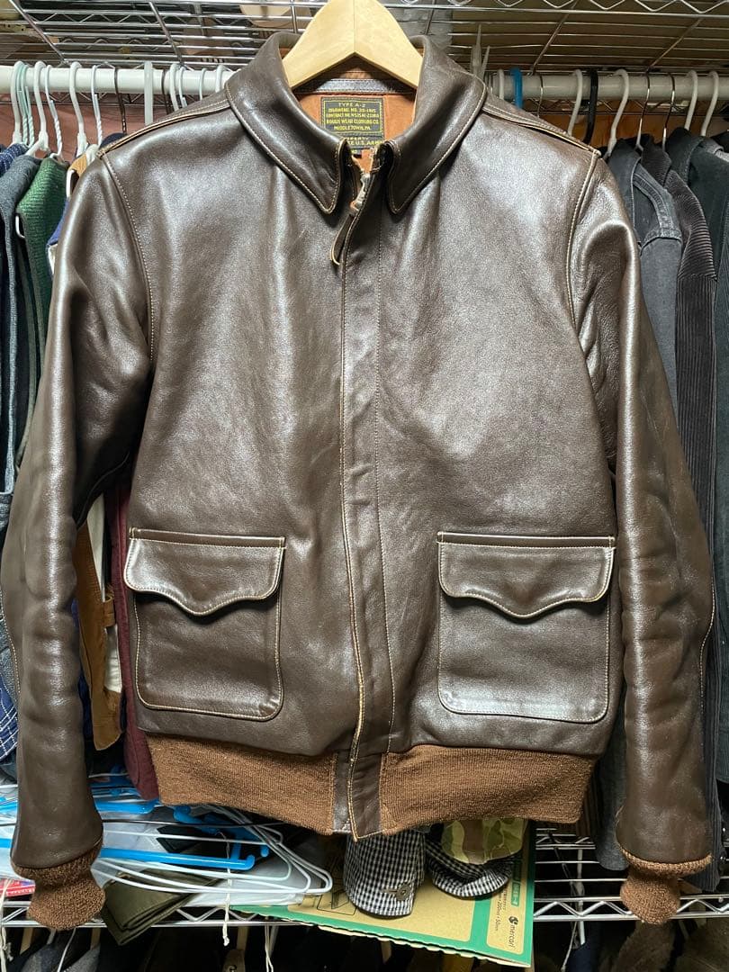リアルマッコイズ　Rough Wear A-2 レザージャケット サイズ42