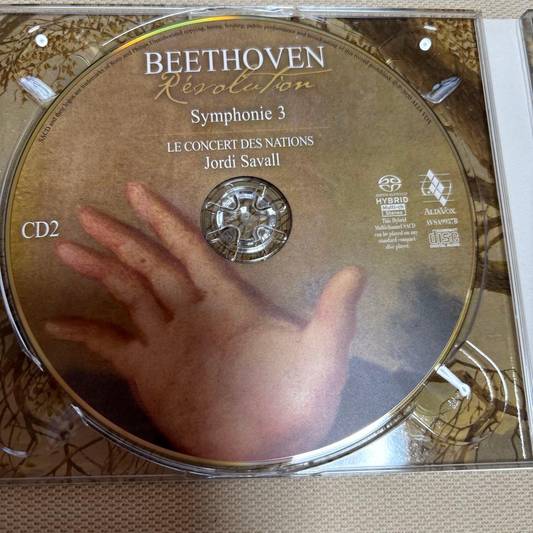 ジョルディ・サヴァール指揮　ベートーヴェン作曲、交響曲1番から9番SACD6枚組