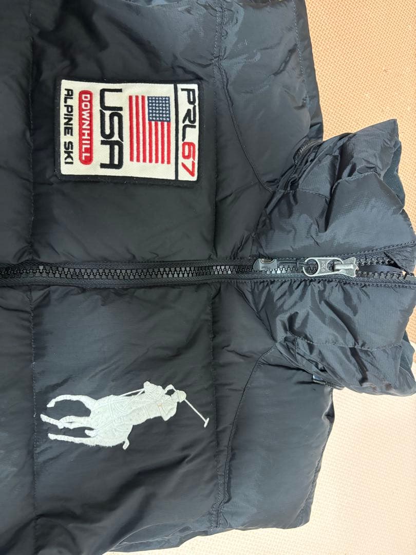 t*0様 POLO by Ralph Lauren ダウンベスト 黒　ビッグポニ