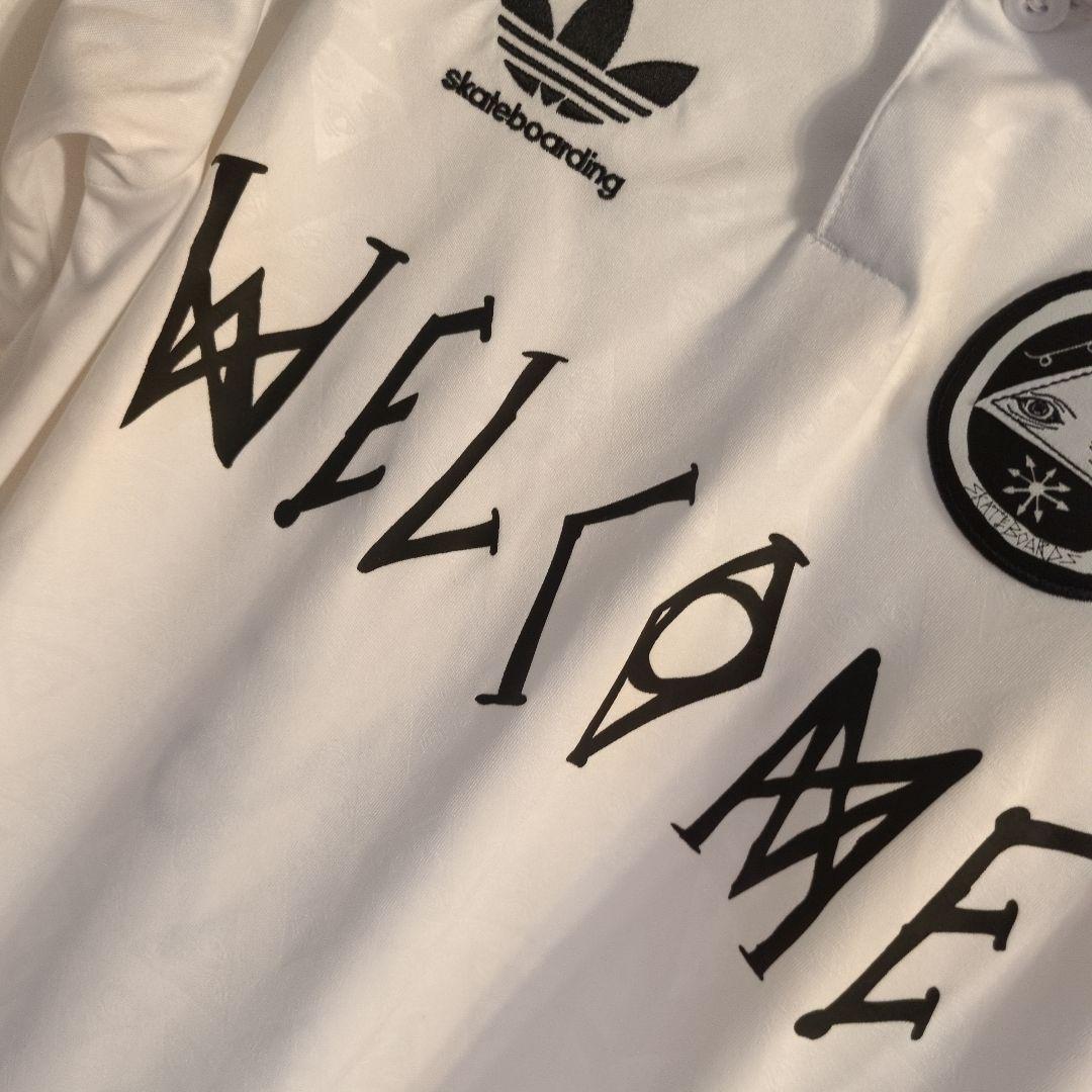 美品　adidas x welcome skateboards ゲームシャツ