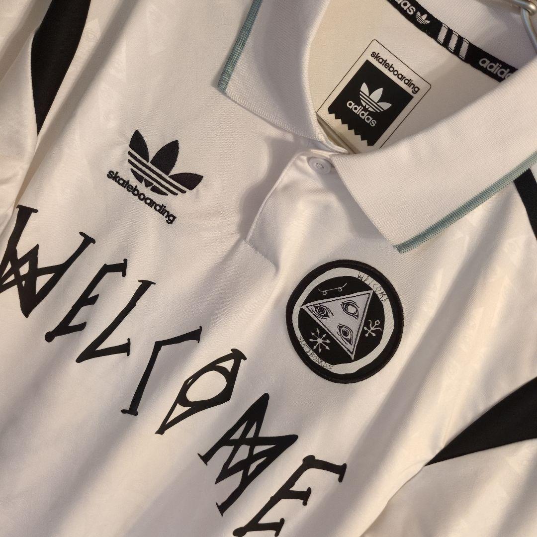 美品　adidas x welcome skateboards ゲームシャツ
