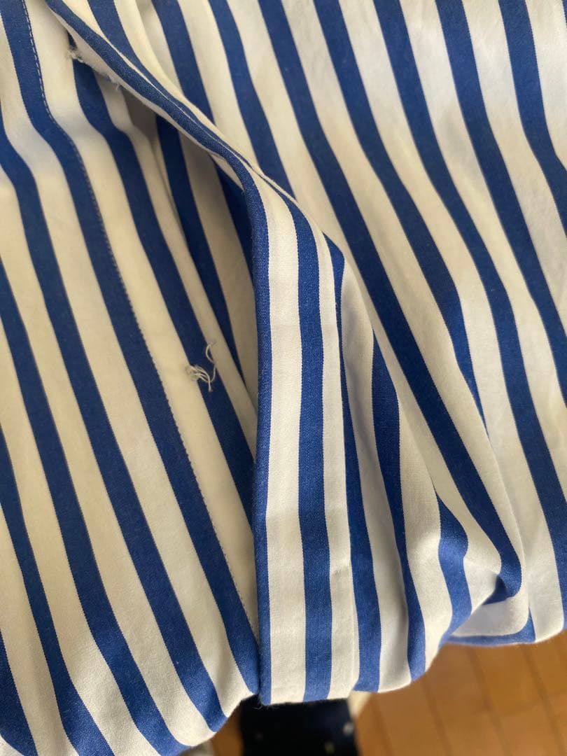 マカフィー　ストライプシャツ　スキッパー　ロングワンピース　36　S