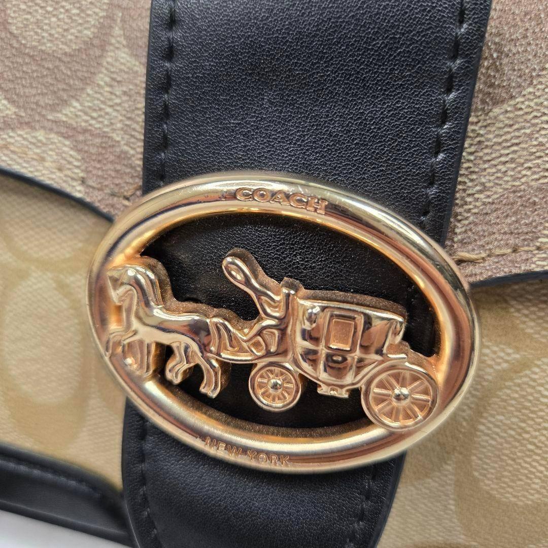 極美品 COACH ジョージ ジェム 2way ハンドバッグ パイソン