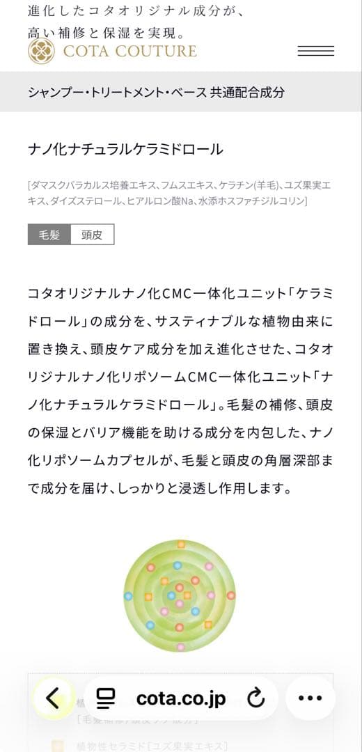 COTA COUTURE フランネル シャンプー トリートメント セット