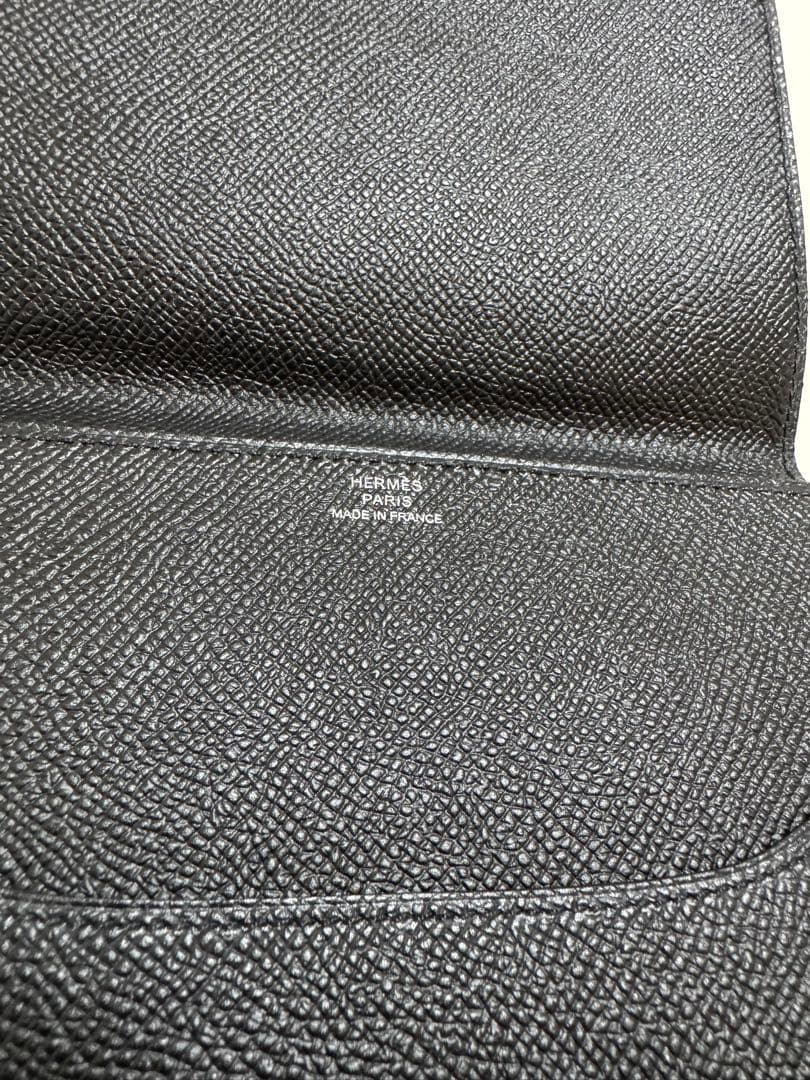 【新品未使用】HERMES エルメス 手帳カバー ブラック レザー 正規品