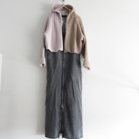 DouDou　ドゥドゥ　マキシ丈　デニムカラー　ワンピース　ブラック　36