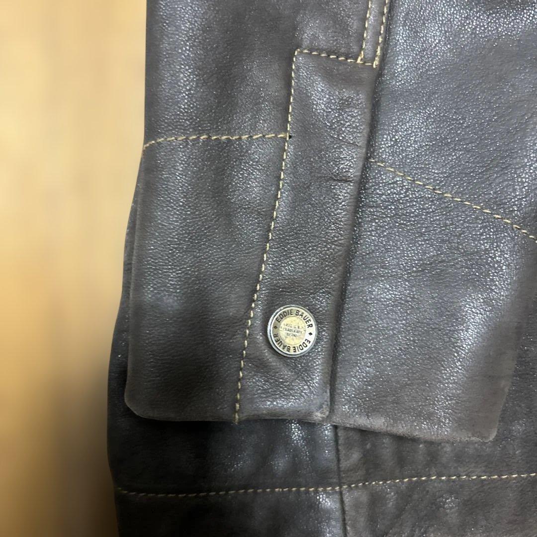 90s Eddie Bauer 本革ブラウンジャケット M