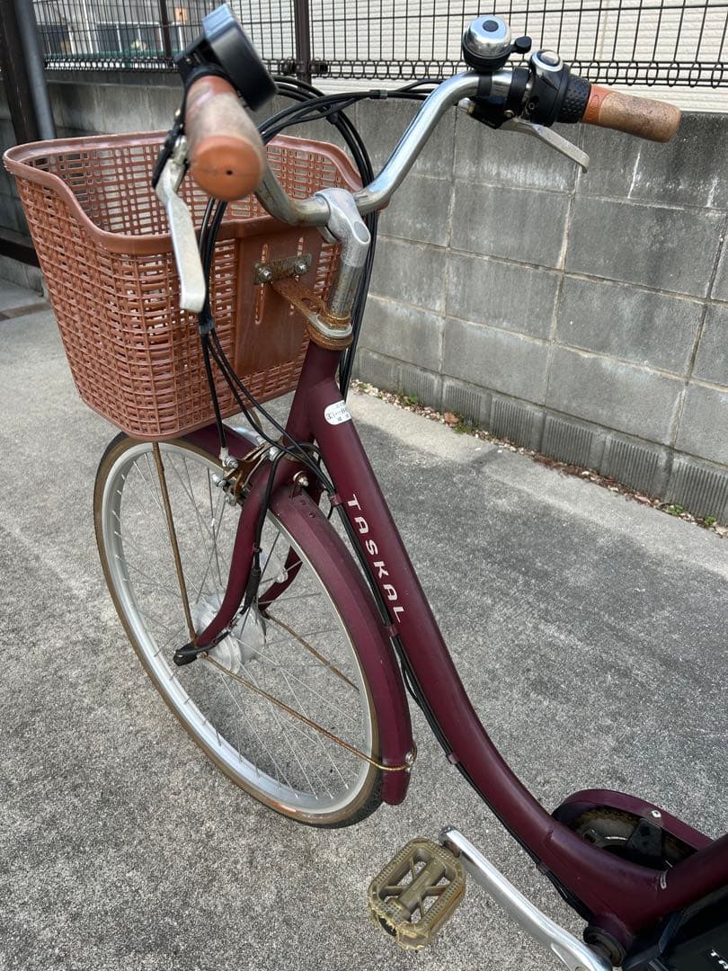 ラオックスサイクル 電動 自転車 TASKAL アシスト 直接引取り 後輪パンク