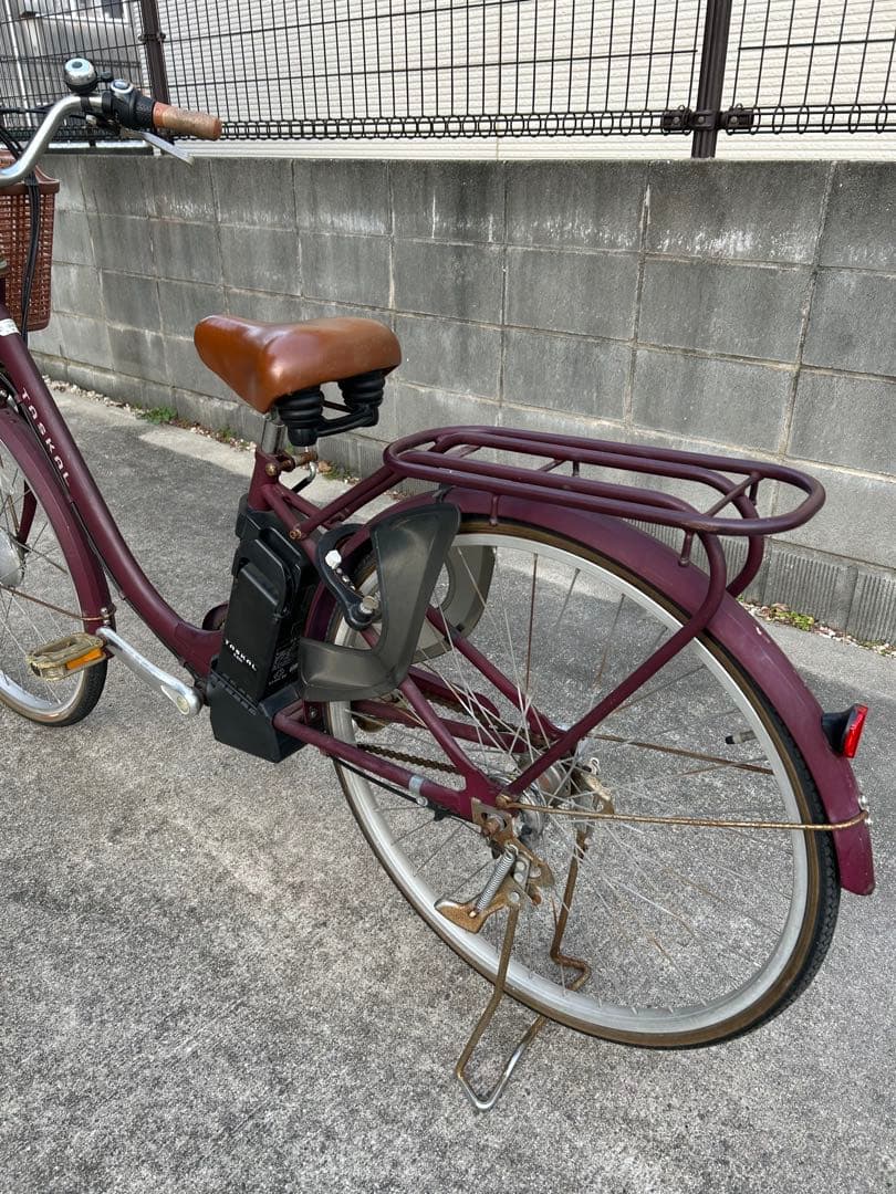 ラオックスサイクル 電動 自転車 TASKAL アシスト 直接引取り 後輪パンク