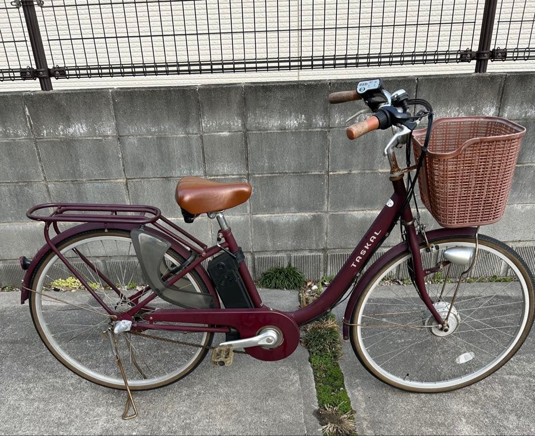 ラオックスサイクル 電動 自転車 TASKAL アシスト 直接引取り 後輪パンク