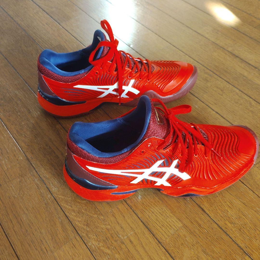 極美品 asics court FF2 アシックス オールコート 赤 レッド